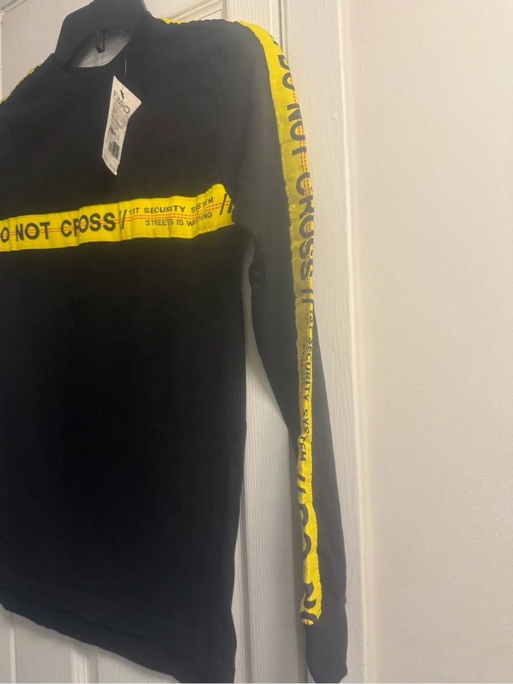 Black Long Sleeve Shirt with Yellow 